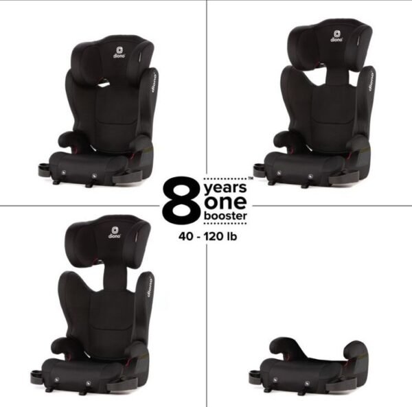 مقعد السيارة الداعم عالي الظهر Diono Cambria 2 - آمن ومريح وأنيقDiono Cambria 2 High-Back Booster Car Seat - Safe, Comfortable, and Stylish - Image 5