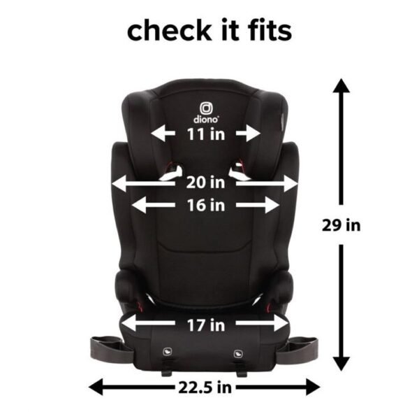 مقعد السيارة الداعم عالي الظهر Diono Cambria 2 - آمن ومريح وأنيقDiono Cambria 2 High-Back Booster Car Seat - Safe, Comfortable, and Stylish - Image 3