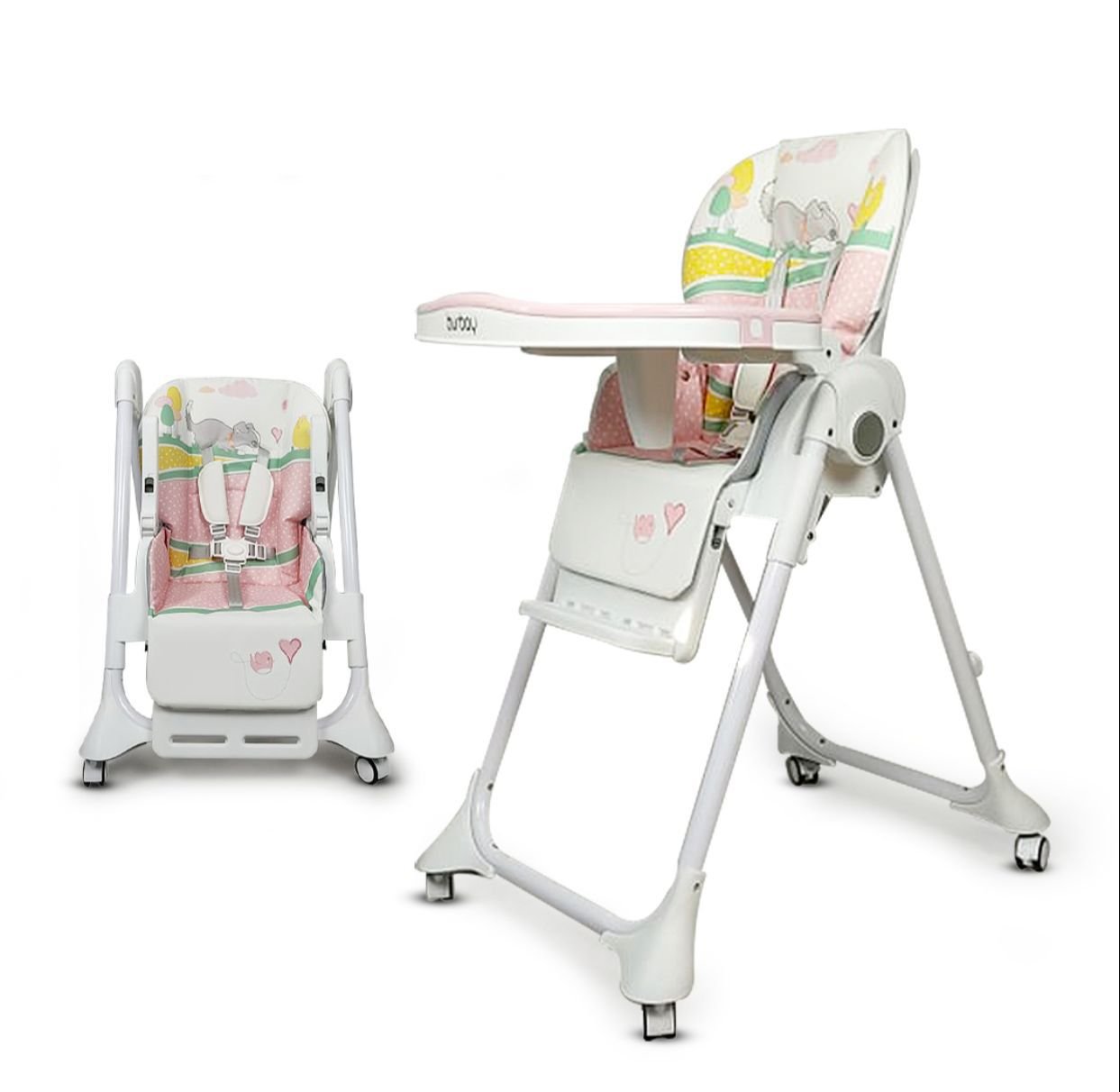 "(Burbay) كرسي مرتفع - قابل للتعديل، مريح، ومتحرك ليناسب وقت تناول طعام طفلك"“Burbay High Chair – Adjustable, Comfortable, and Mobile for Your Baby’s Mealtime”